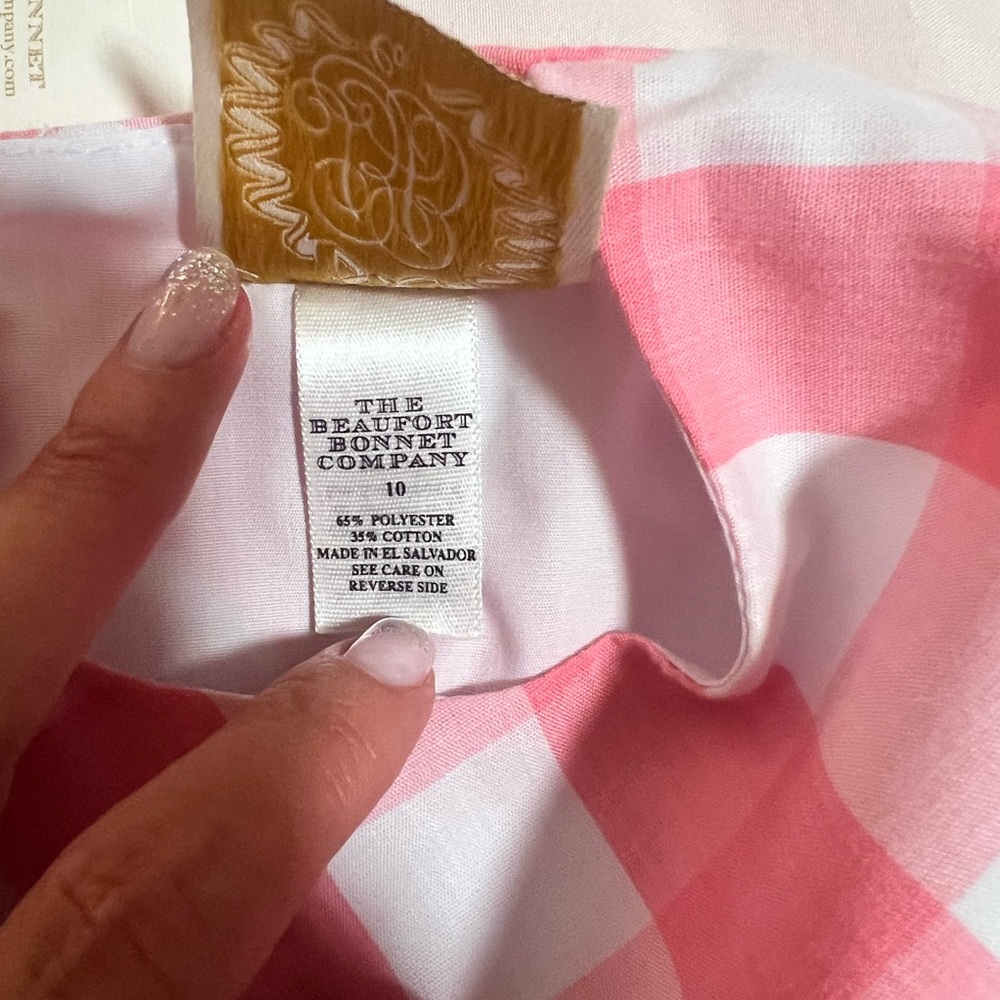 The Beaufort Bonnet Company Mae Ryan Romper Hamptons Pink Check Girls 10 - Picture 5 of 6